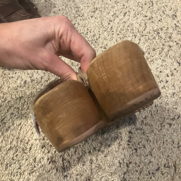 Pink Tessa Clogs handmade handprinted child size 2 - Picture 3 of 7